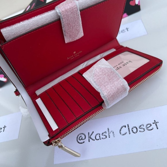 Kate Spade Wristlet Staci Heart Printed Pop Phone Wallet Gift Box - Picture 4 of 8